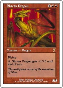 【Foil】(7ED-RR)Shivan Dragon/シヴ山のドラゴン