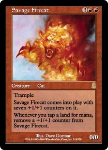 【Foil】(ODY-RR)Savage Firecat/凶暴な火猫